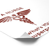 私はナースあなたの超大国は何? フォトプリント (角)