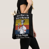 私はナースでトートバッグを知っている トートバッグ (クローズアップ)