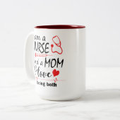 私はナースで母の日コーヒーマグ ツートーンマグカップ (正面左)