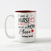 私はナースで母の日コーヒーマグ ツートーンマグカップ (左)