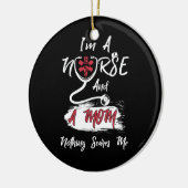 私はナースで母は何も怖くない セラミックオーナメント (左)