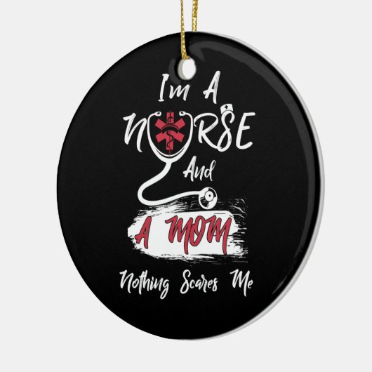 私はナースで母は何も怖くない セラミックオーナメント (左)