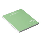 私はナースの聴診器パーソナライズされた名エレガント ノートパッド (アングル)