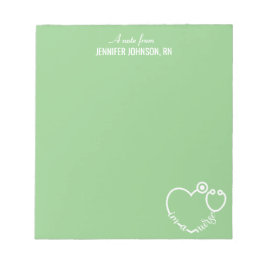 私はナースの聴診器パーソナライズされた名エレガント ノートパッド