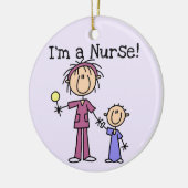 私はナースのTシャツおよびギフトです セラミックオーナメント (左)