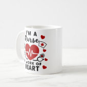 私はナースハート コーヒーマグカップ (正面左)
