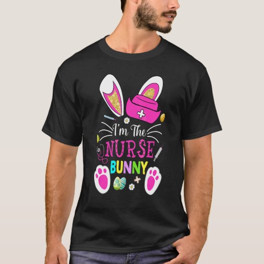 私はナースバニーラビットイースター Tシャツ (正面)