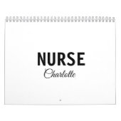 私はナース医療の専門家あなたの名前を追加文字simpl カレンダー (カバー)