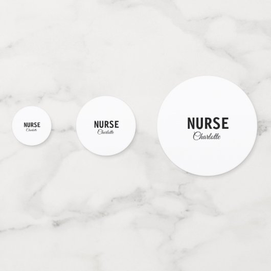 私はナース医療の専門家あなたの名前を追加文字simpl コンフェッティ (正面)