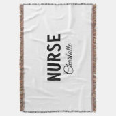 私はナース医療の専門家あなたの名前を追加文字simpl スローブランケット (正面縦)