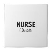 私はナース医療の専門家あなたの名前を追加文字simpl タイル (正面)