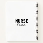 私はナース医療の専門家あなたの名前を追加文字simpl ノートブック (裏面)