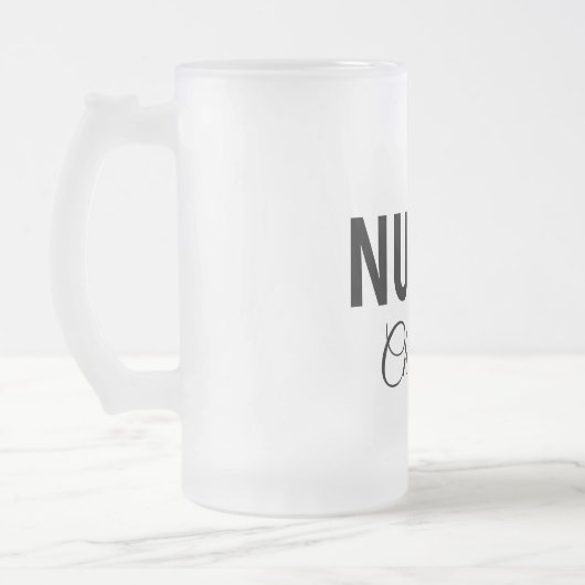 私はナース医療の専門家あなたの名前を追加文字simpl フロストグラスビールジョッキ (左)