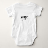 私はナース医療の専門家あなたの名前を追加文字simpl ベビーボディスーツ (裏面)
