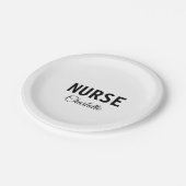 私はナース医療の専門家あなたの名前を追加文字simpl ペーパープレート (アングル)