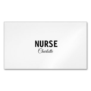 私はナース医療の専門家あなたの名前を追加文字simpl マグネット名刺