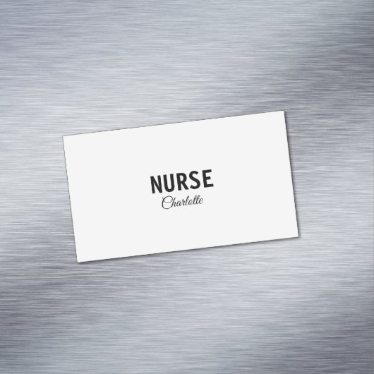 私はナース医療の専門家あなたの名前を追加文字simpl マグネット名刺 (インサイチュ)