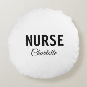 私はナース医療の専門家あなたの名前を追加文字simpl ラウンドクッション (正面)