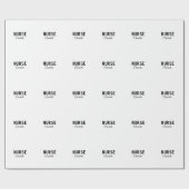 私はナース医療の専門家あなたの名前を追加文字simpl ラッピングペーパー (フラット)