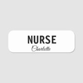 私はナース医療の専門家あなたの名前を追加文字simpl 名札 (正面)