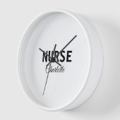 私はナース医療の専門家あなたの名前を追加文字simpl 壁時計 (傾斜)