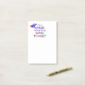 私はナース。お前の力すごいは? ポストイット (デスク上)