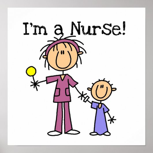 私はナースTシャツとギフトだ ポスター (正面)