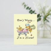 私はナースTシャツとギフトだ ポストカード (スタンド正面)