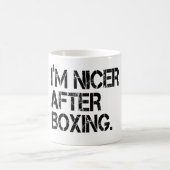 私はニカーアフターボクシングおもしろいことわざ コーヒーマグカップ (中央)