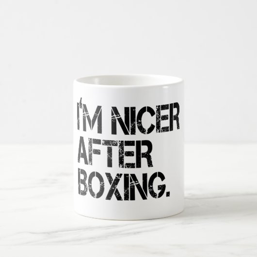 私はニカーアフターボクシングおもしろいことわざ コーヒーマグカップ (中央)