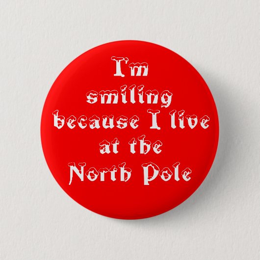 私はニコニコ笑っている 缶バッジ (正面)