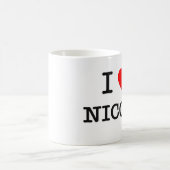 私はニコールを愛します コーヒーマグカップ (中央)