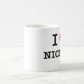 私はニッケルを愛します コーヒーマグカップ (中央)