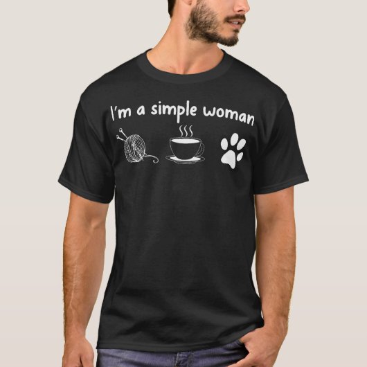 私はニットシンプルスChriの編み物ギフトの女性だ Tシャツ (正面)