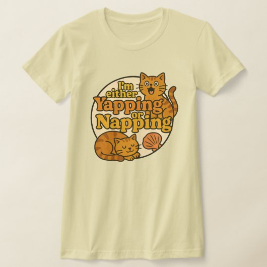 私はニヤニヤかニヤニヤかどちらかだ Tシャツ (レイダウン)