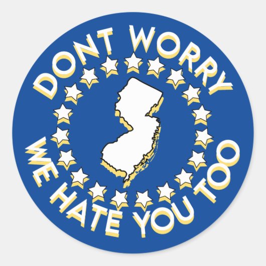 私はニュージャージーが嫌いだ ラウンドシール (正面)