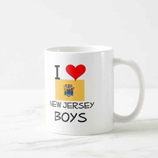 私はニュージャージーの男の子を愛します コーヒーマグカップ (右)