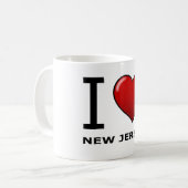 私はニュージャージーを愛します コーヒーマグカップ (正面左)