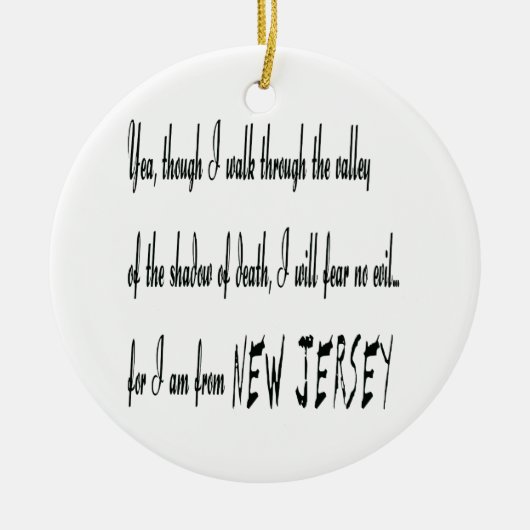 ...私はニュージャージー州のオーナメント セラミックオーナメント (正面)