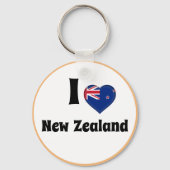 私はニュージーランドとハートの国、旅行/スポーツが大好き キーホルダー (裏面)