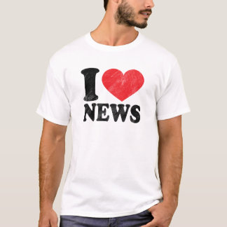 私はニュースの基本的なTシャツを愛します Tシャツ