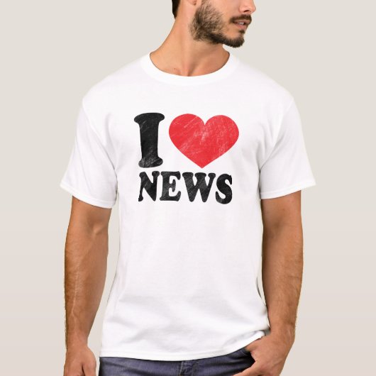 私はニュースの基本的なTシャツを愛します Tシャツ (正面)