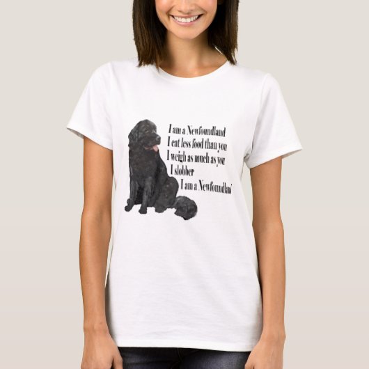 私はニューファウンドランドです Tシャツ (正面)