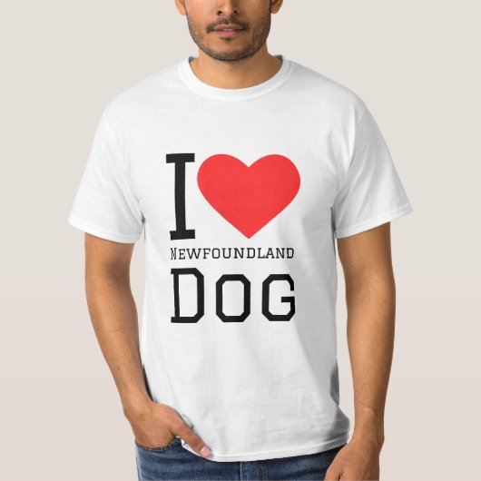 私はニューファンドランド犬が大好きだ Tシャツ (正面)