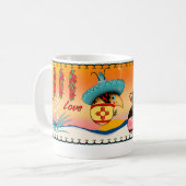 私はニューメキシコを愛します コーヒーマグカップ (正面左)