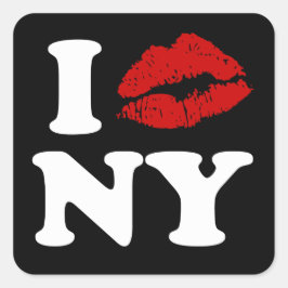 私はニューヨークが大好き |赤い口紅キスをするxxx スクエアシール