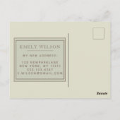 私はニューヨークに引っ越す – NYCヴィンテージマップ ポストカード (裏面)