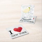 私はニューヨークのハートを愛します スクエアペーパーコースター (インサイチュ)