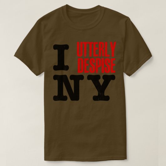 私はニューヨークを全く嫌っている Tシャツ (デザイン正面)