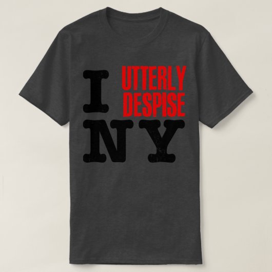 私はニューヨークを全く嫌っている Tシャツ (デザイン正面)